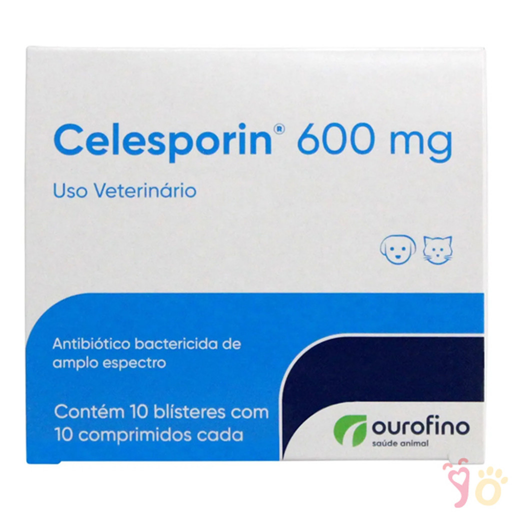 Celesporin Ourofino Blíster com 10 Comprimidos - 600 mg em Oferta na Shopee
