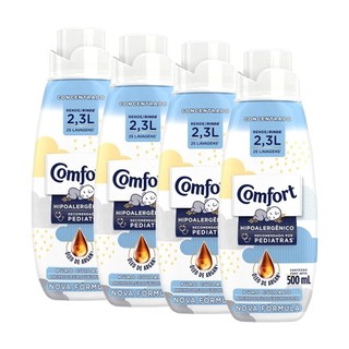 Kit 4 Amaciantes Comfort Concentrado Puro Cuidado 500ml em Oferta na Shopee