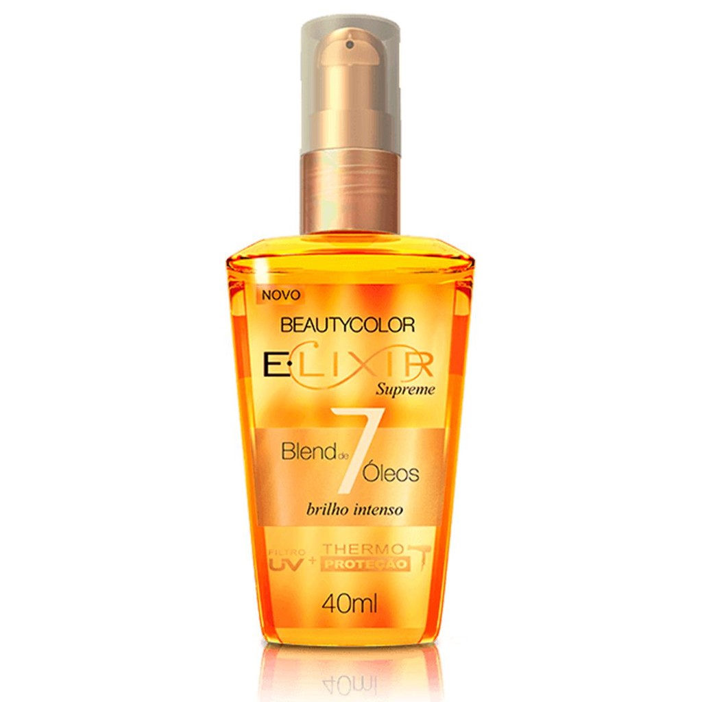 Elixir Supreme Óleo Nutritivo Beauty Color Blend de 7 Óleos Thermo Proteção Filtro UV Brilho Intenso