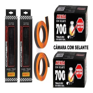 Par Pneu Pirelli Corsa Pro 700x23 Kevlar+2 Câmara+ Fita Af em Oferta na Shopee