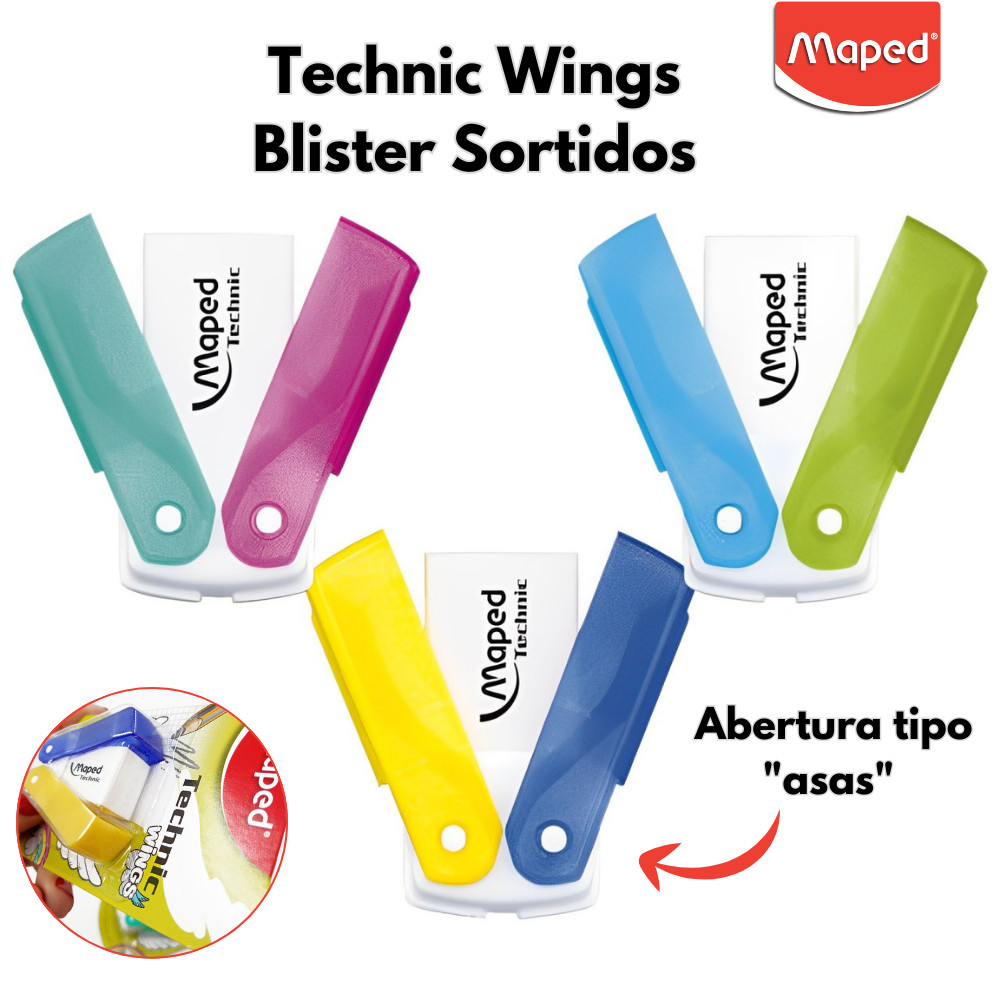 Borracha Maped Technic Wings Blister Sortidos