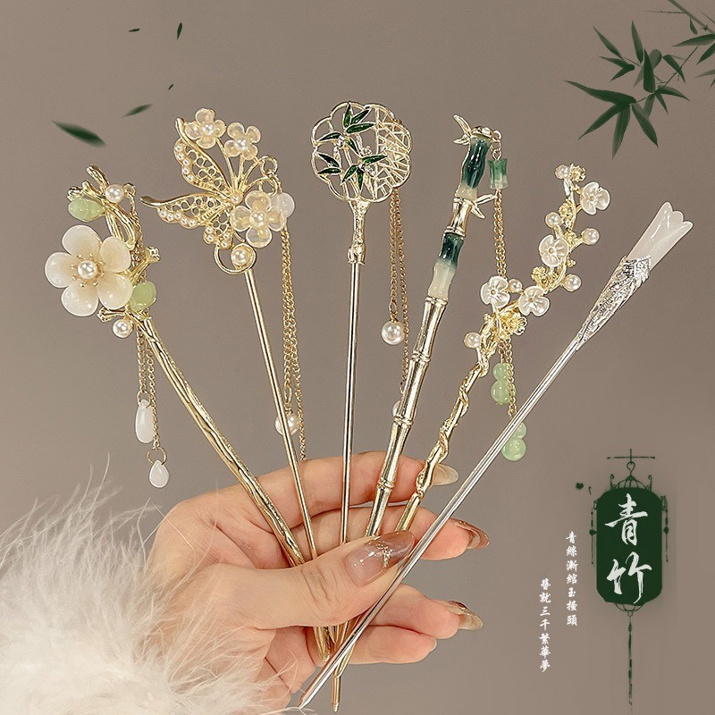 Novo Estilo Chinês Ruyi Auspicious Cloud Hairpin Fêmea Estilo Chinês Estilo Cavalo Saia de Cavalo Acessórios de Cabelo Antique Coiled Hair Hanfu Hairpin Acessórios de Cabelo em Oferta na Shopee