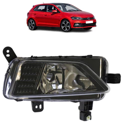 Farol de Milha Auxiliar Polo 2018 2019 2020 Lente Lisa em Acrílico