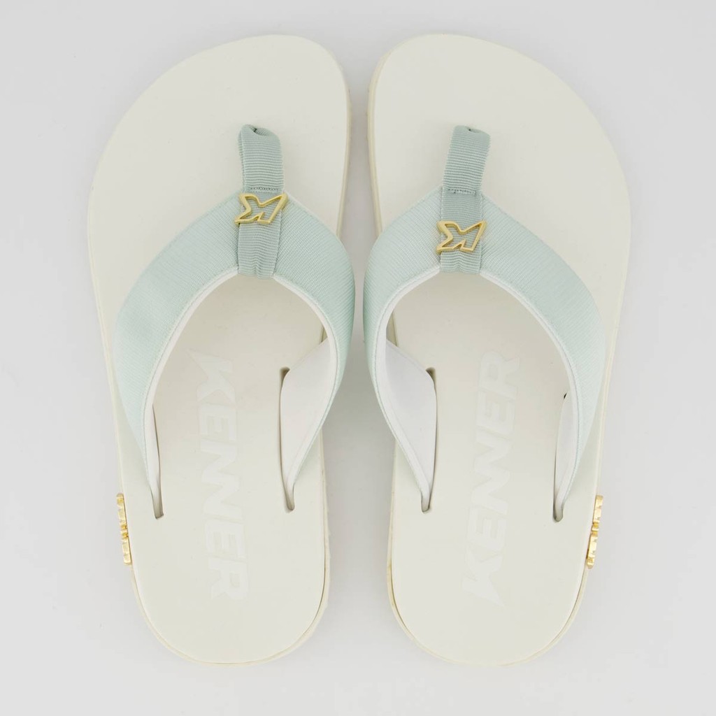 Chinelo Kenner Kivah Branco e Turquesa em Oferta na Shopee
