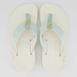Chinelo Kenner Kivah Branco e Turquesa