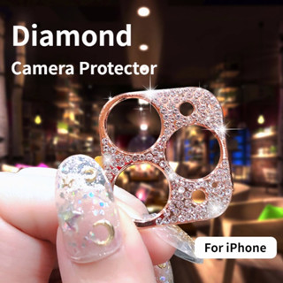 Filme Luxuoso Da Lente Câmera Do Diamante Para IPhone 11 12 13 14 15 16 Mini Pro Max Plusd em Oferta na Shopee