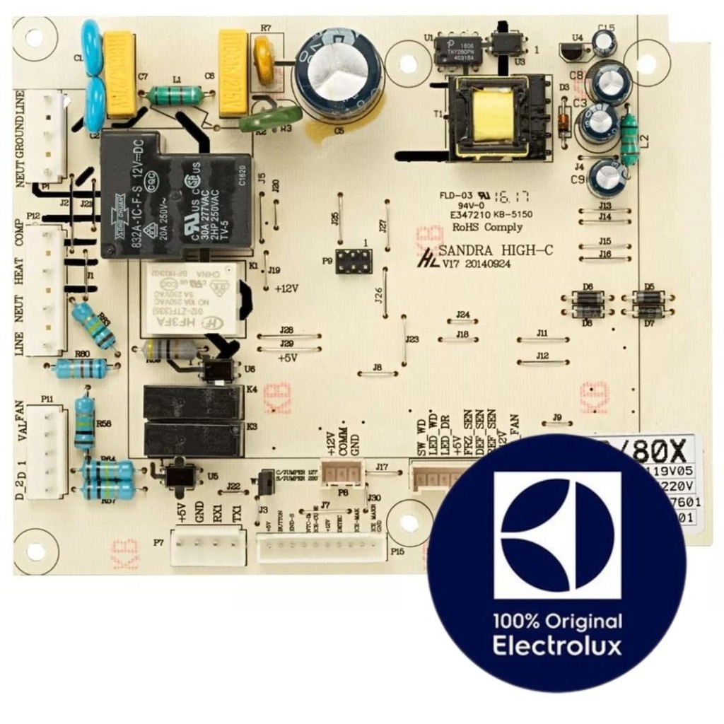 PLACA POTÊNCIA -DI80X - REFRIGERADOR ELECTROLUX ORIGINAL (BIVOLT)