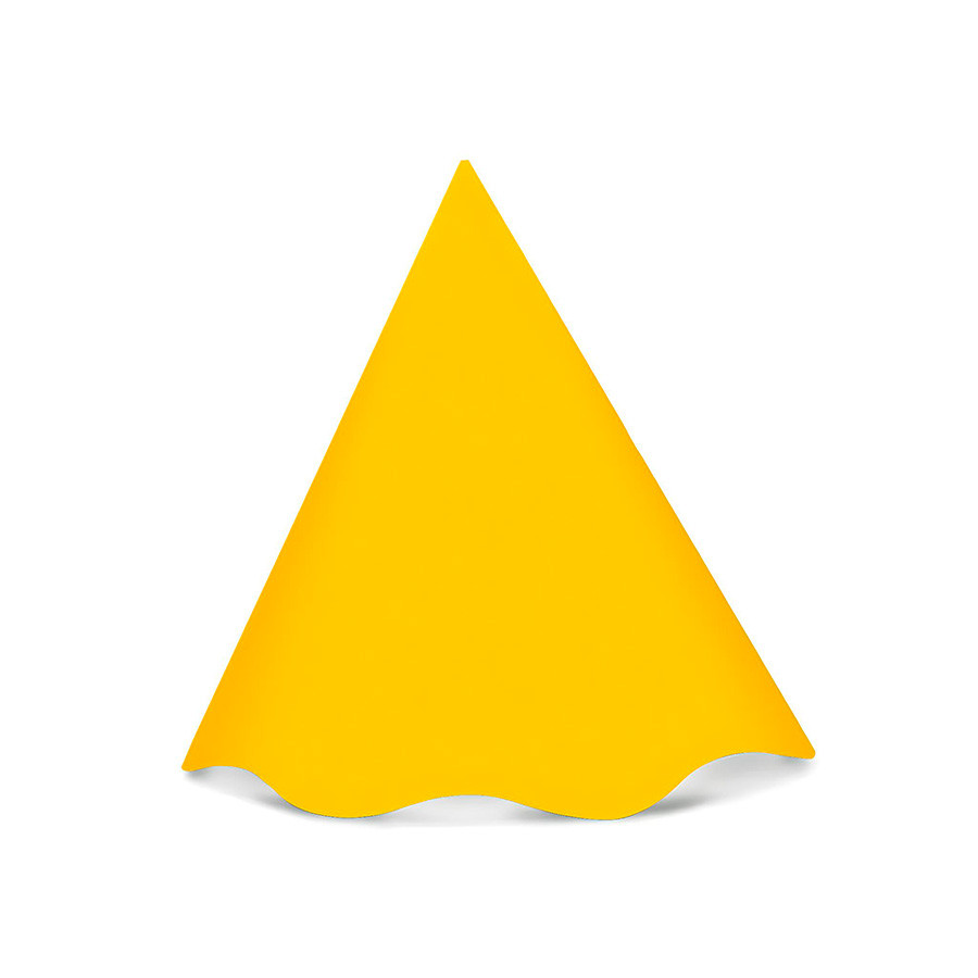 Chapéu de Aniversário Neon - Amarelo - 8 unidades - Rizzo