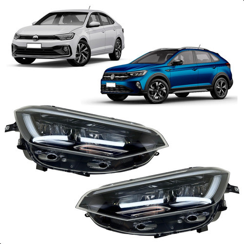 Par Farol Dianteiro Nivus Comfortline Highline Original Vw em Oferta na Shopee