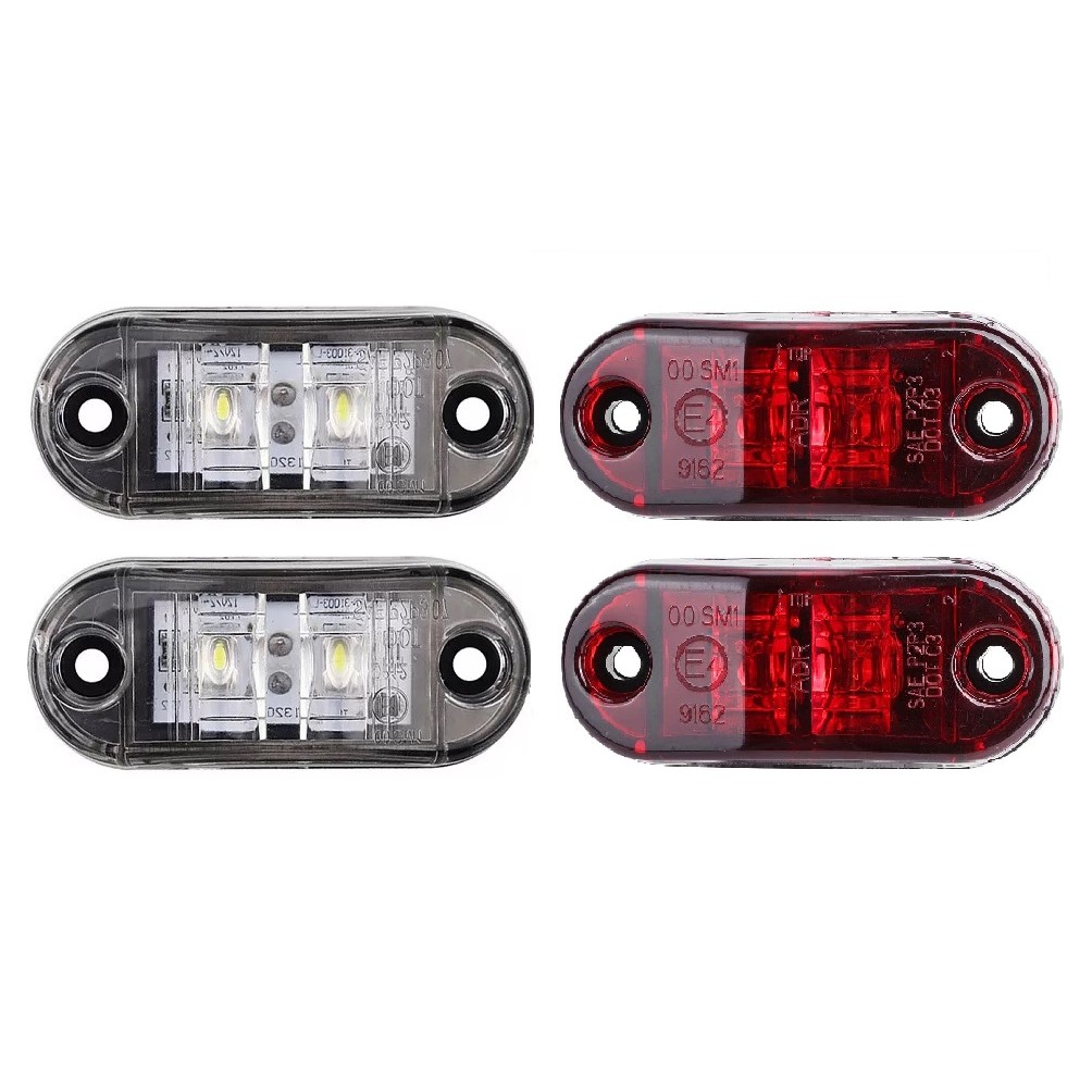 Kit 04 Lanternas 12/24v Led Vigia Teto Van Bau Caminhão Klx em Oferta na Shopee