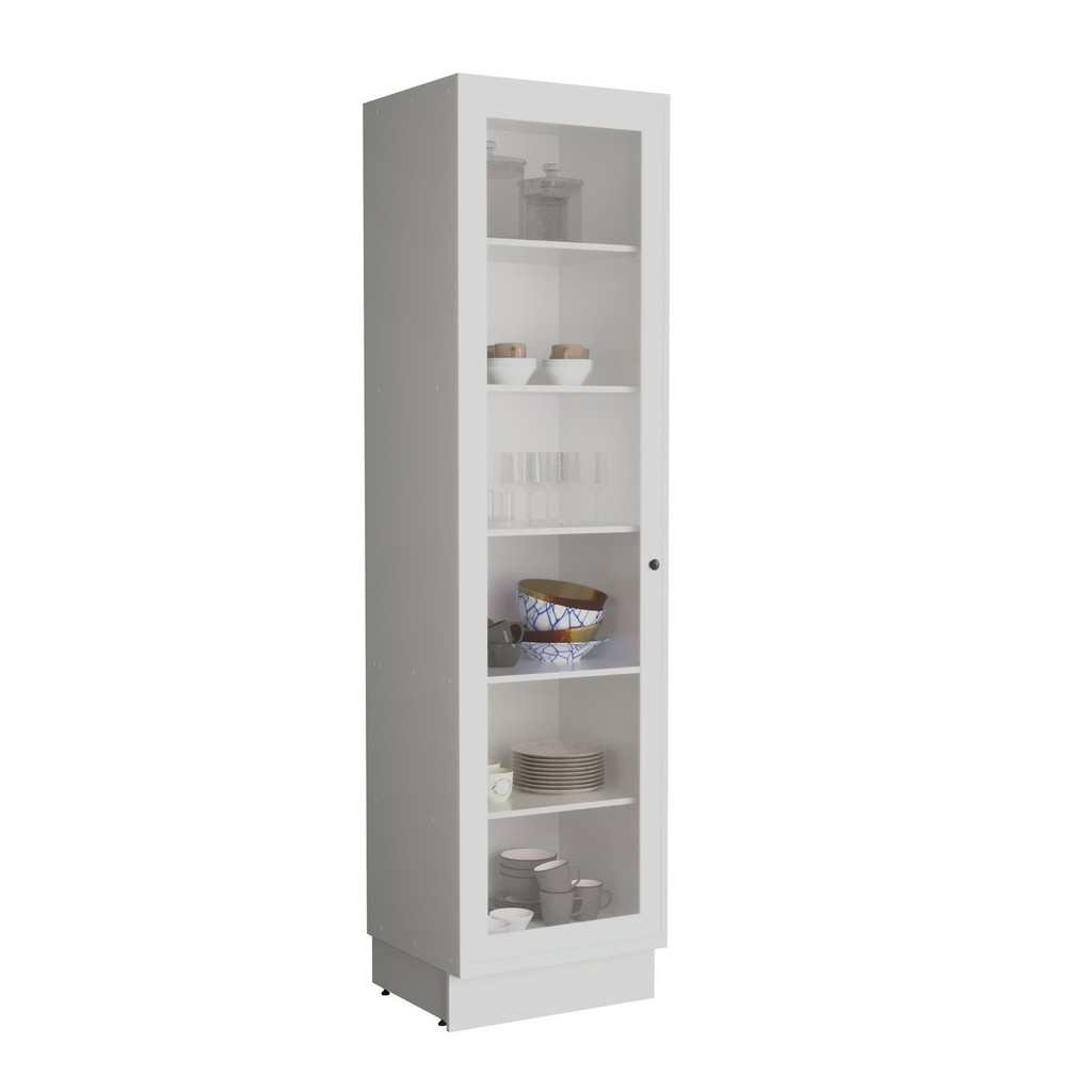 Paneleiro 1 Porta com Vidro 60cm Cozinha Sevilha Branco em Oferta na Shopee
