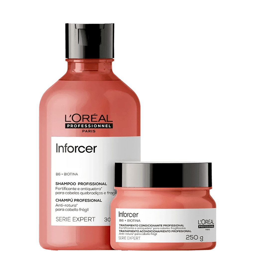 Kit Inforcer Shampoo 300ml e Máscara 250ml - L'Oréal