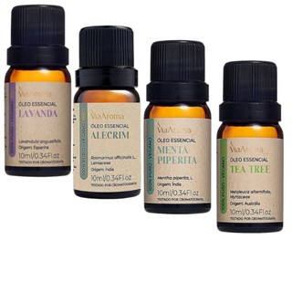 Kit 4 Óleos Essenciais Clássicos 100% Puro Via Aroma em Oferta na Shopee