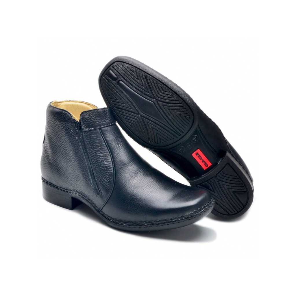 Botina Ortopédica Anti-Stress em Couro, Super Confortável e Ideal para Uso Diário com Máximo Suporte