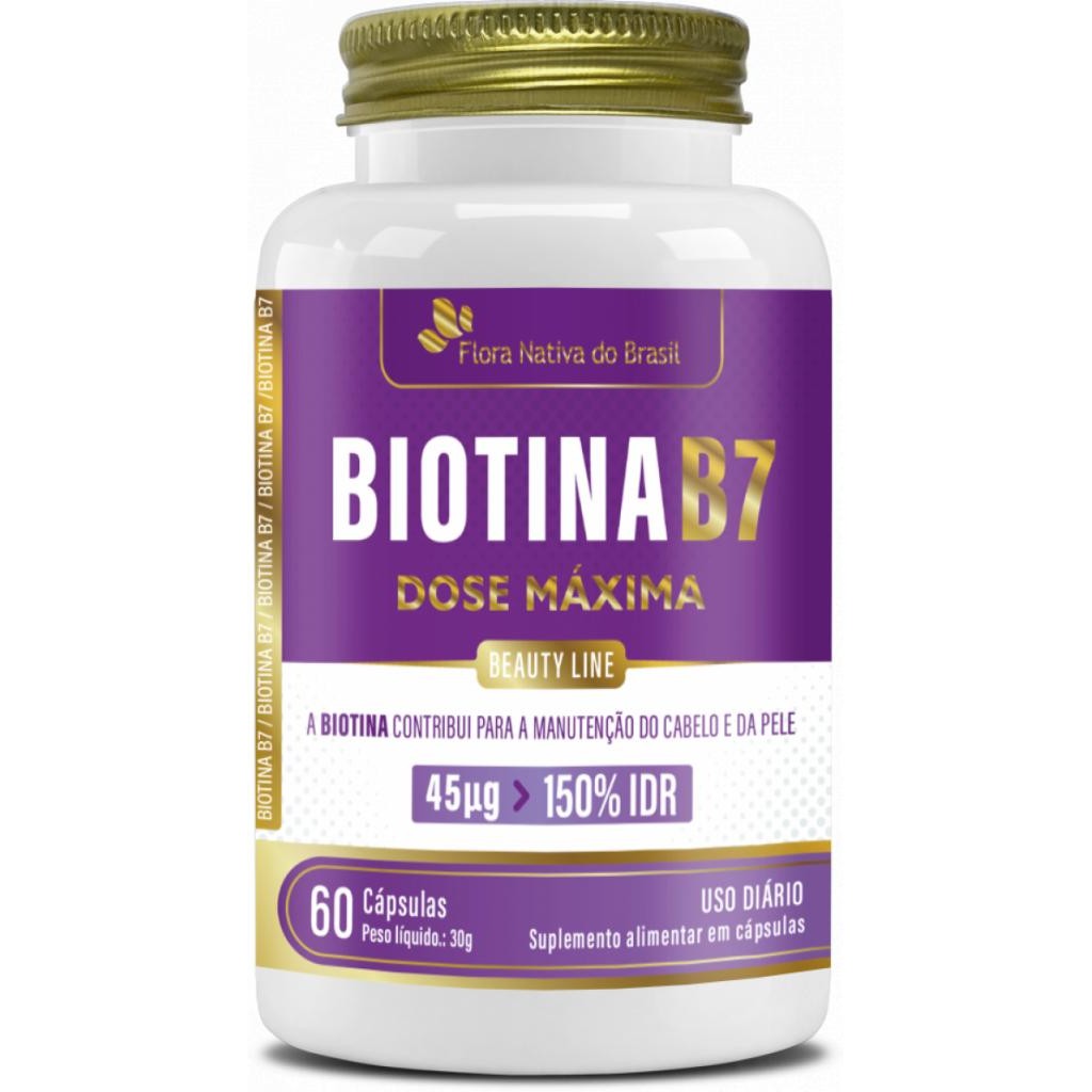 BIOTINA B7 Cabelo Pele e Unha  150% Idr 60 Caps em Oferta na Shopee
