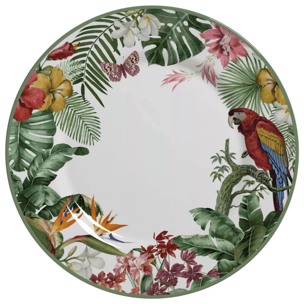 Prato Raso Jantar Cerâmica 29cm Refeição Paradiso Alleanza Tropical - Home & Living