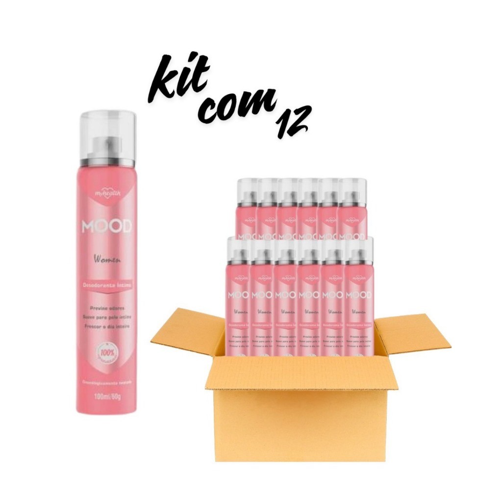 Kit 6 Desodorante Íntimo Mood 100ml My Health Aroma Encantador