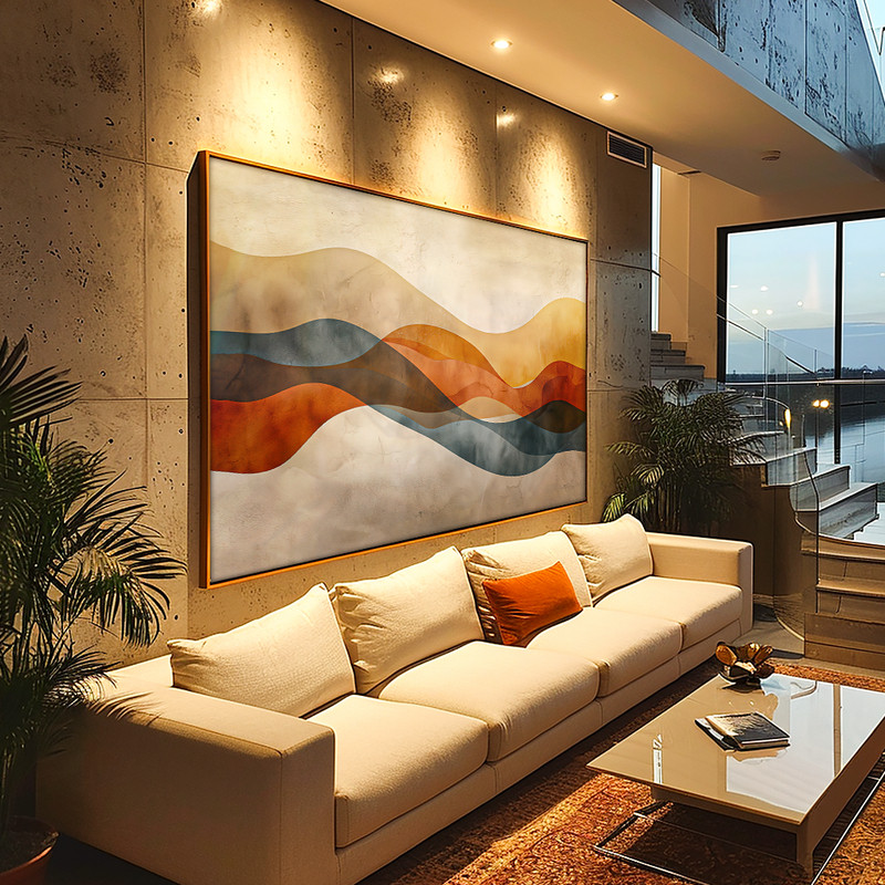Quadro Decorativo Grande Nuances de Cores  Hall da Luxo Sala Quarto Casa Decoração De Parede Mdf Adesivo
