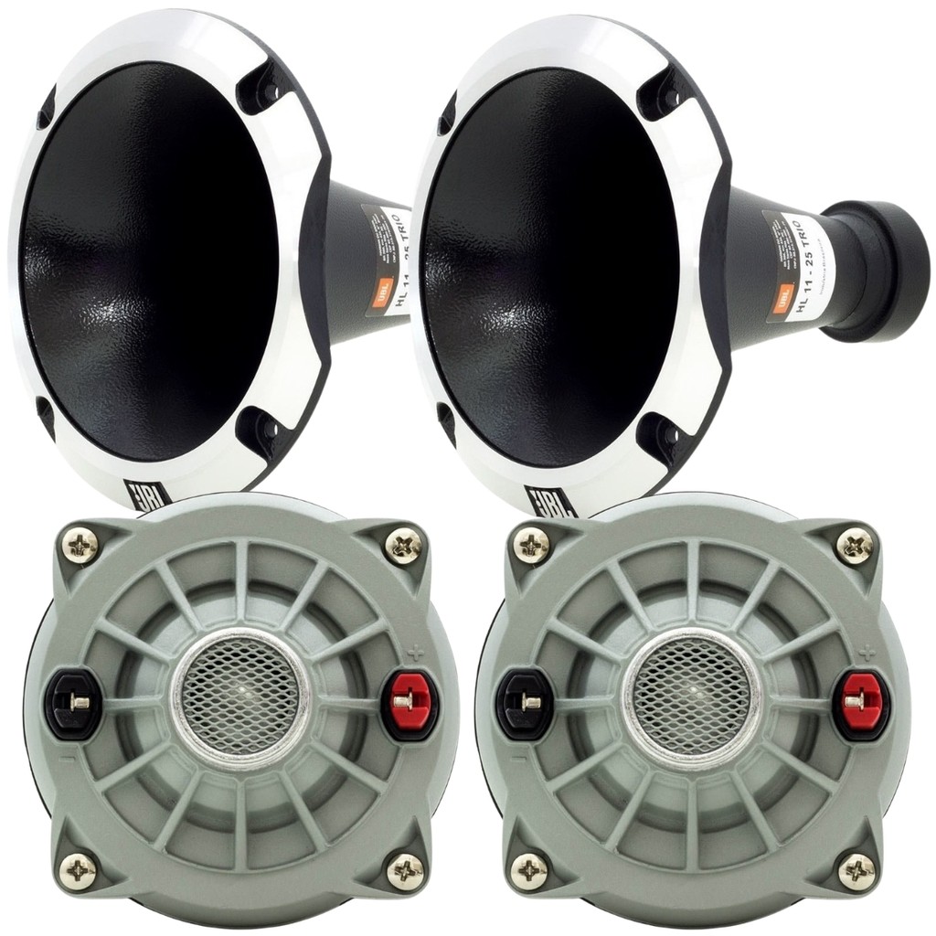 Kit 2 Driver JBL D250X 100W + 2 Cornetas JBL HL11-25 Trio Alumínio em Oferta na Shopee