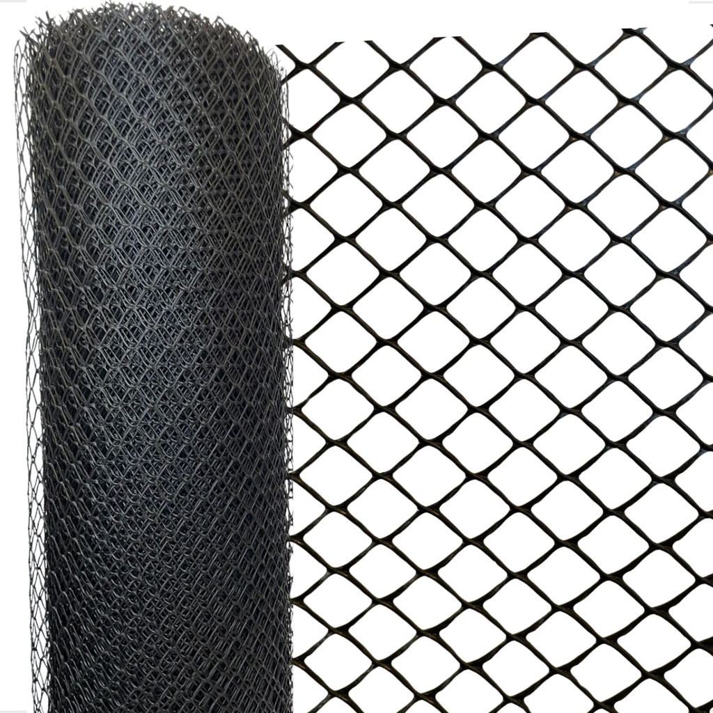 Tela Plástica Altura 1 Metro X 5/10/15 Metros de Comprimento Multiuso Reforçada Trama Altura