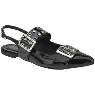 Sapato Feminino Slingback Bico Fino Fivela Rasteira Mule em Oferta na Shopee