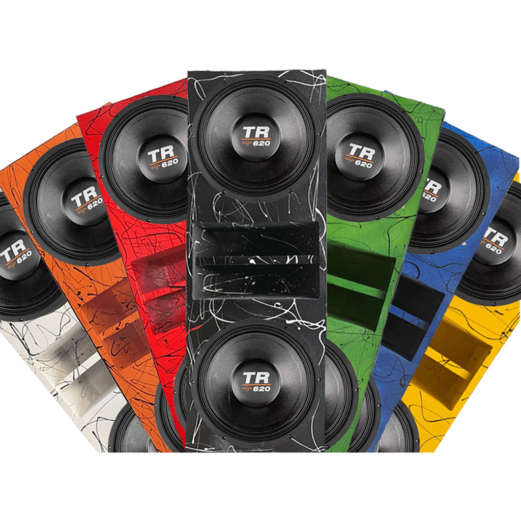 CAIXA DUTO RÉGUA 2 ALTO FALANTES TRITON 12 TR 620 WOOFER CORES em Oferta na Shopee