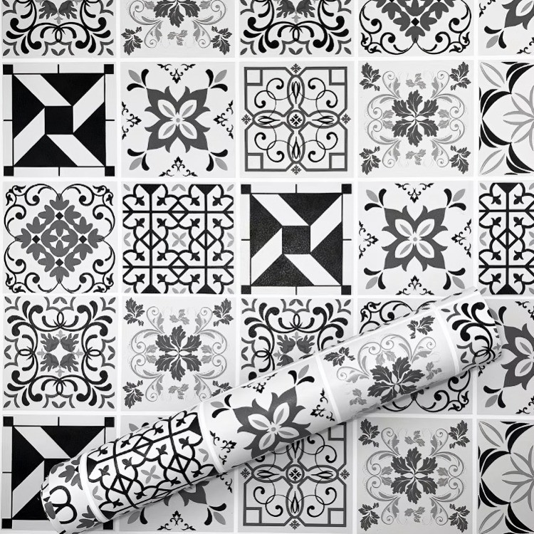 Papel de Parede 3D Geometria Preto 5 METROS x 45CM Adesivo Autocolante para Sala, Quarto em Oferta na Shopee