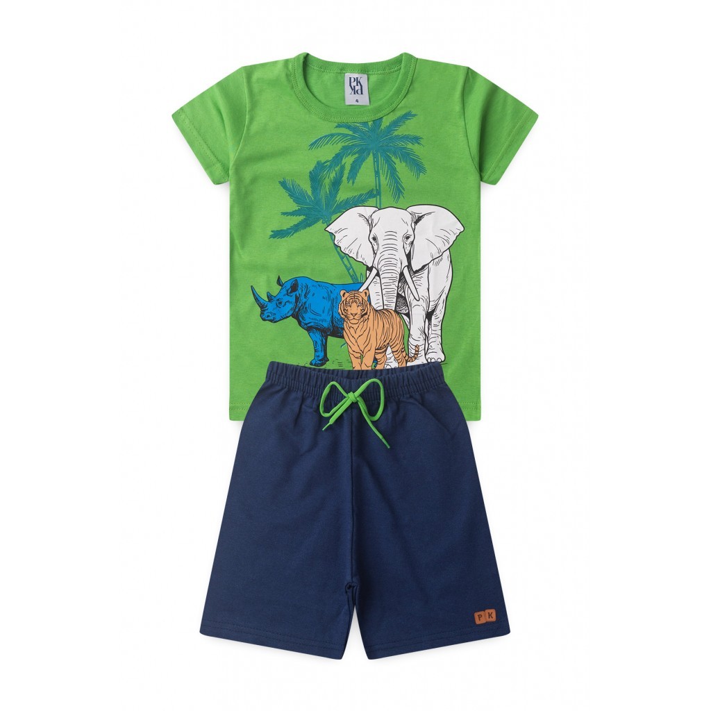 Conjunto Masculino Infantil Savana em Oferta na Shopee