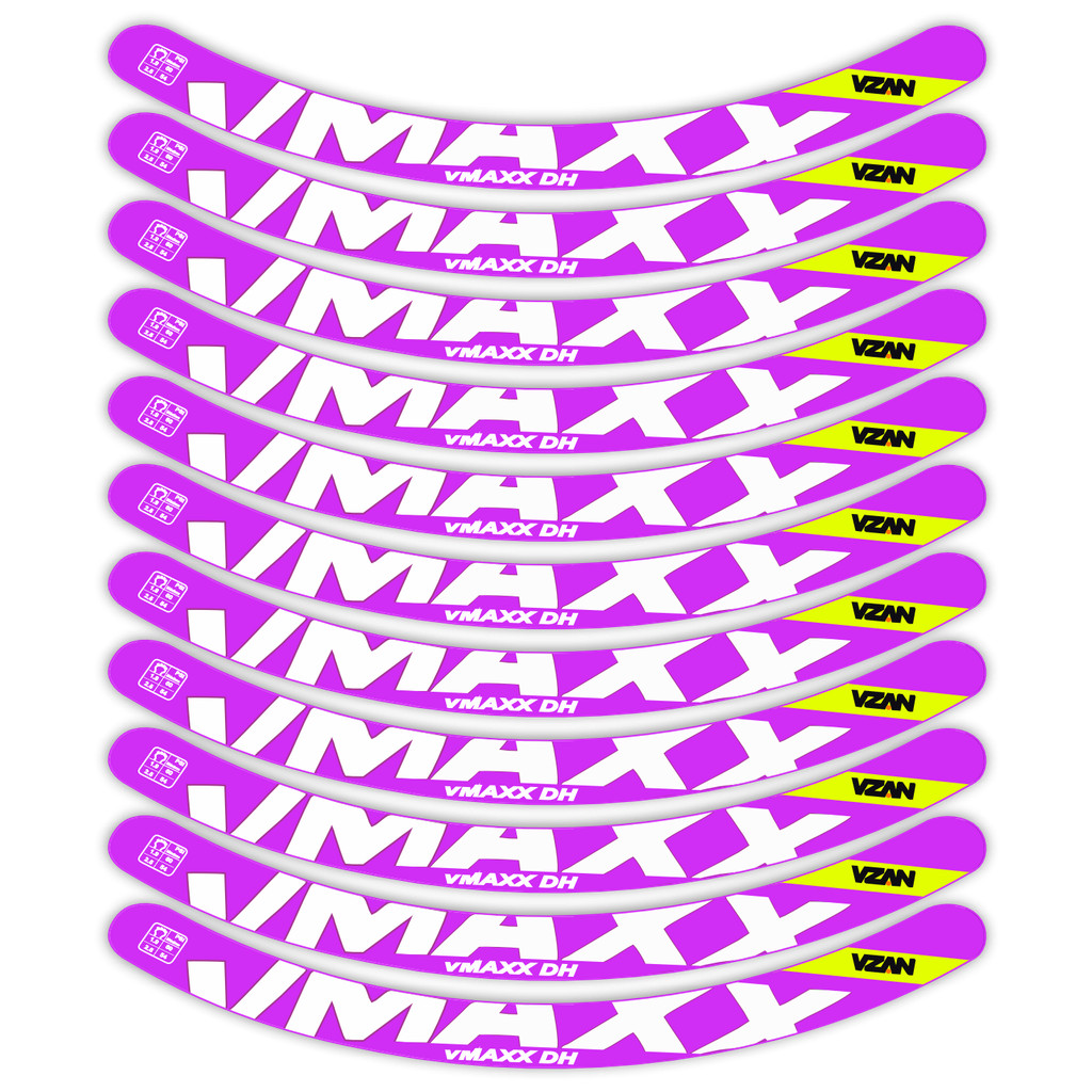 6 Adesivos Aro 26 Vmaxx Freio A Disco kit para 1 roda Roxo