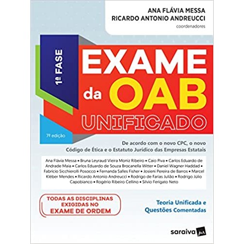Exame da OAB Unificado 1ª Fase autor Ana Flávia Messa e Ricardo Antonio Andreucci