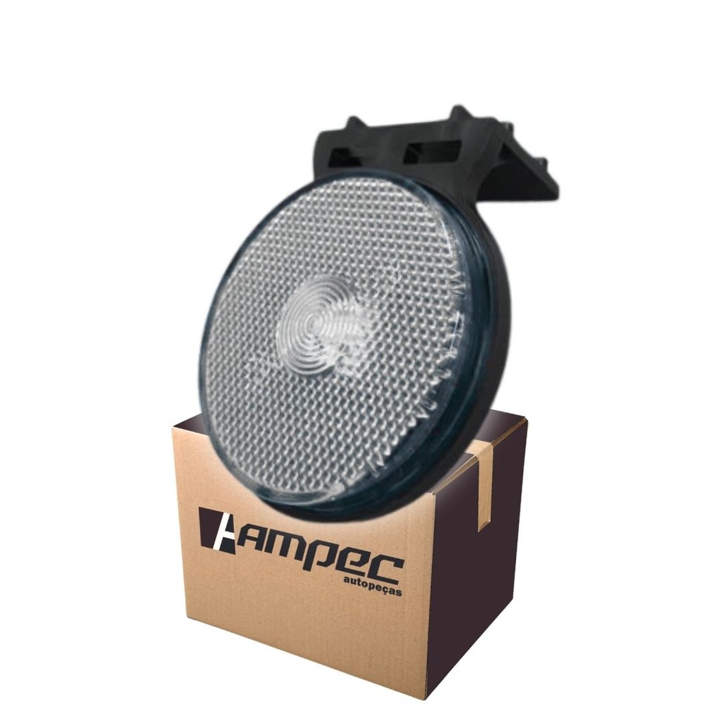 Lanterna Lateral LED Para Carreta Caminhão Trailer Reboque Com Suporte Cristal P 65mm em Oferta na Shopee