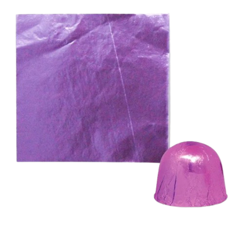 300 papel chumbo 9,8x9,8cm para trufa Lilás embale