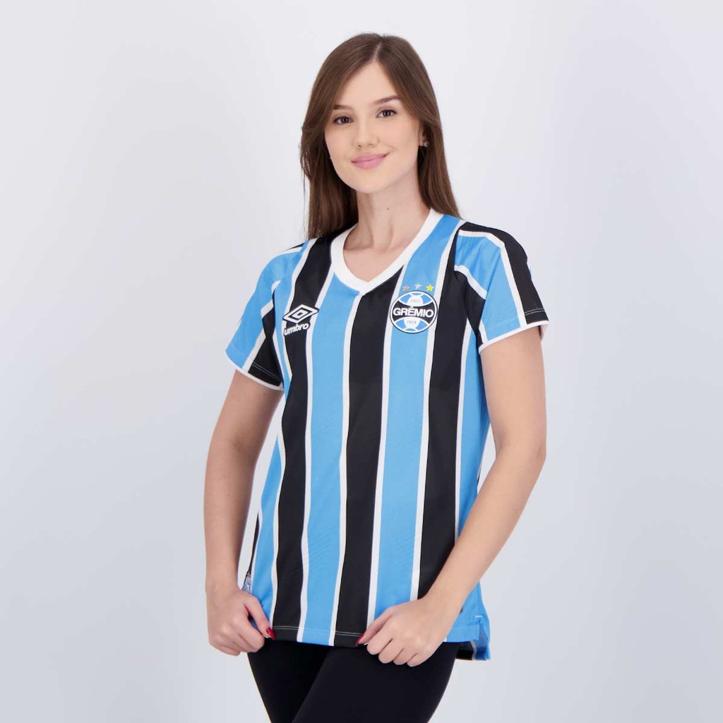 Detalhes do Camisa Umbro Grêmio I 2024 Feminina Jogador