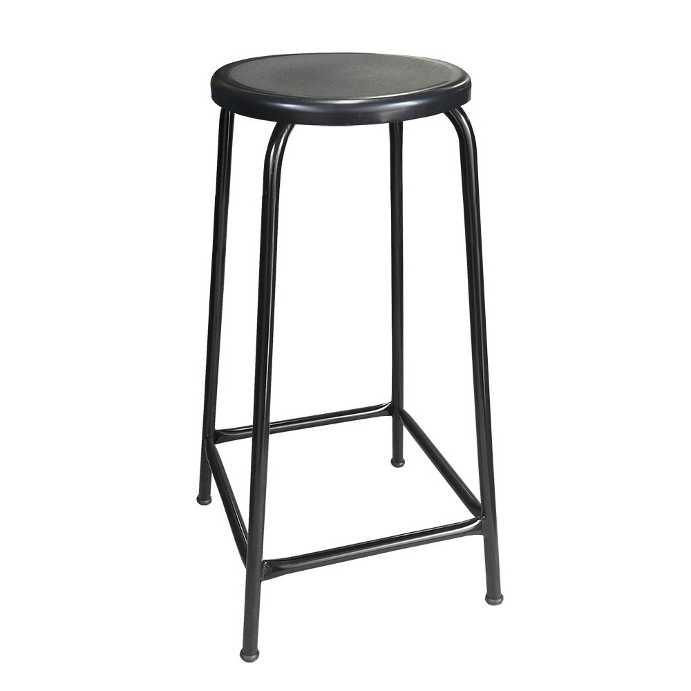 Banqueta Alta Banco Bar 65cm Empilhavel Para Cozinha Balcão Assento Plástico Preto em Oferta na Shopee