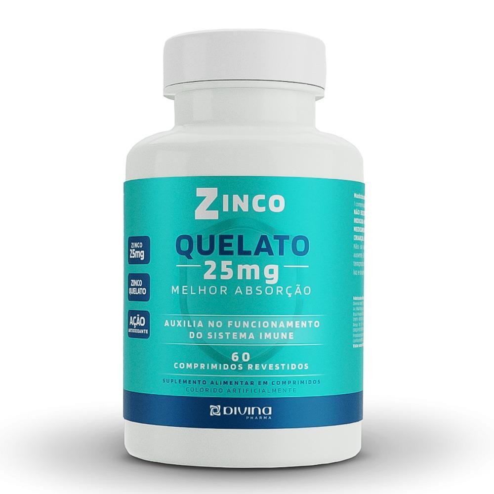 Divina Zinco 25Mg Com 60 Comprimidos Suplemento