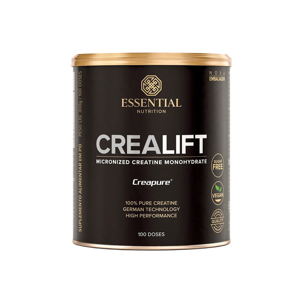 Creatina Creapure 300g - Essential Nutrition em Oferta na Shopee