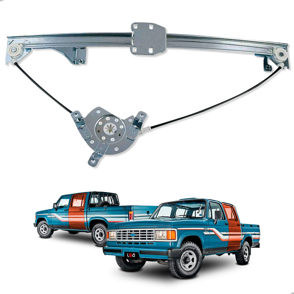 Elevador Vidro Elétrico Traseira Esq GM A20 C20 D20 Bonanza Veraneio Picape Perua Chevy 4P 91 a 96 Sem Motor