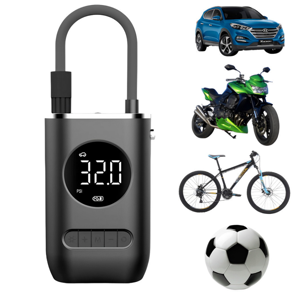 Mini Compressor de Ar Portatil Recarregavél Digital USB Calibrador Pneu Envio Imediato em Oferta na Shopee