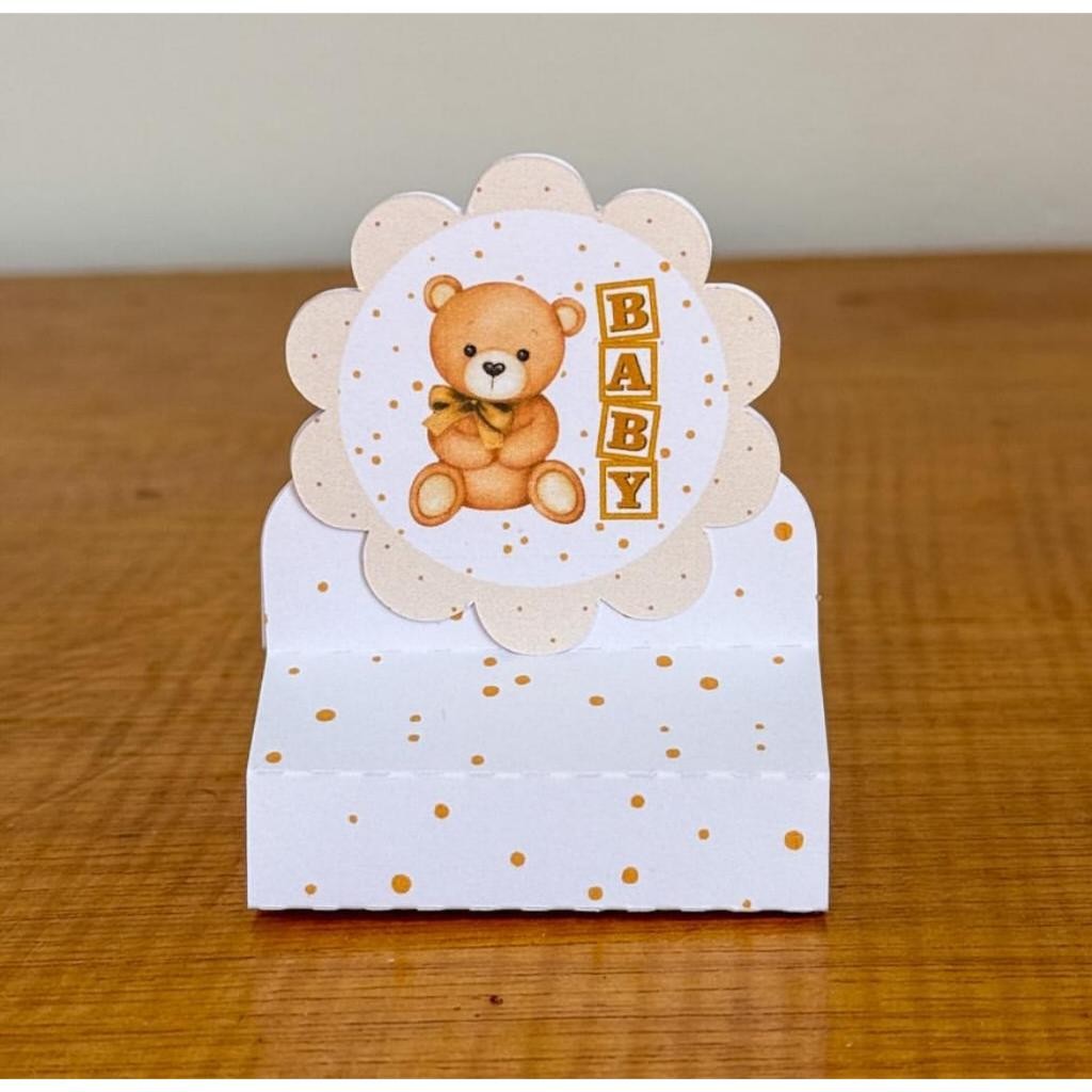 Porta bis Duplo Chá revelação Neutro | Lembrancinhas Chá de bebê bege | Personalizados Chá revelação neutro