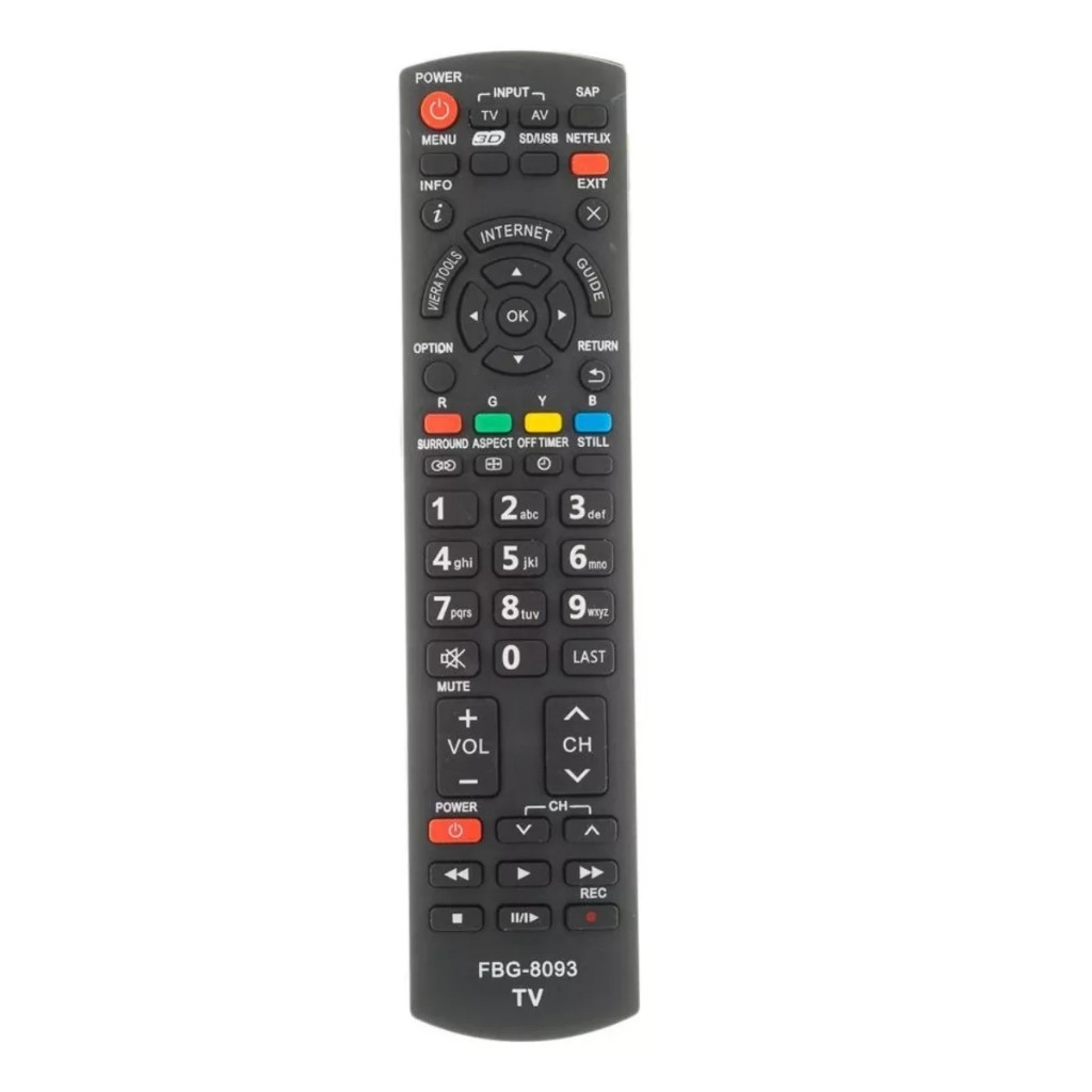 Controle Remoto Para Smart Tv Panasonic 3d FBG 8093 SKAY 8093 LE 7922 TNQ2B4905 TC-55CX640B