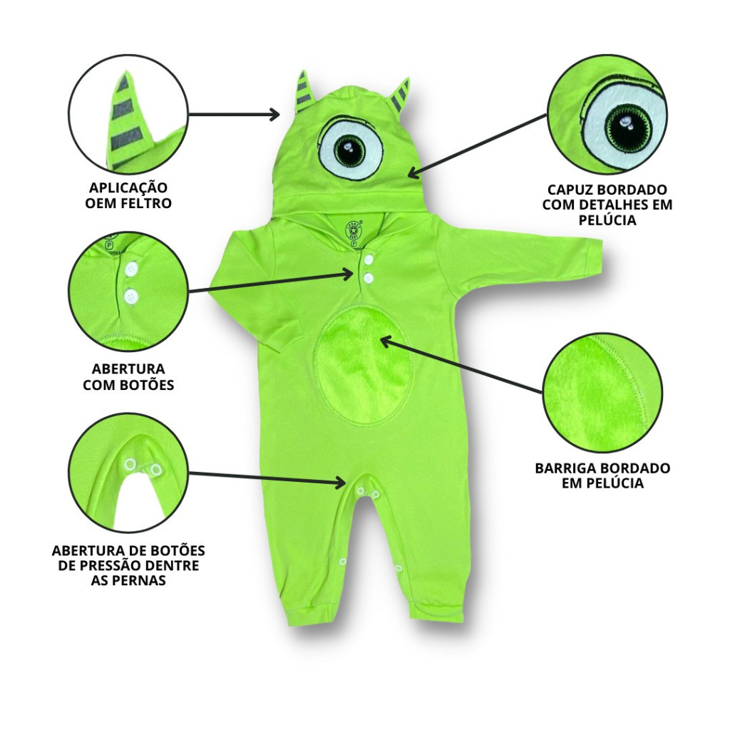 Roupa De Bebê Macacão Enxoval Fantasia Mesversario Temáticos