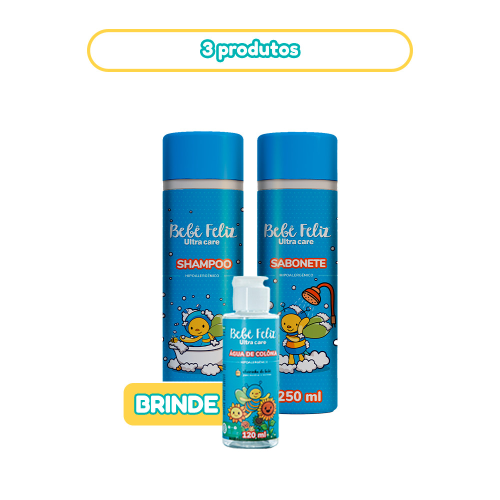 KIT HIGIENE COMPLETO PARA BEBÊ - KIT BEBÊ FELIZ