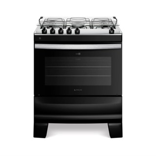 Fogão 5 Bocas Preto Com Mesa Inox Atlas Agile Up Bivolt em Oferta na Shopee