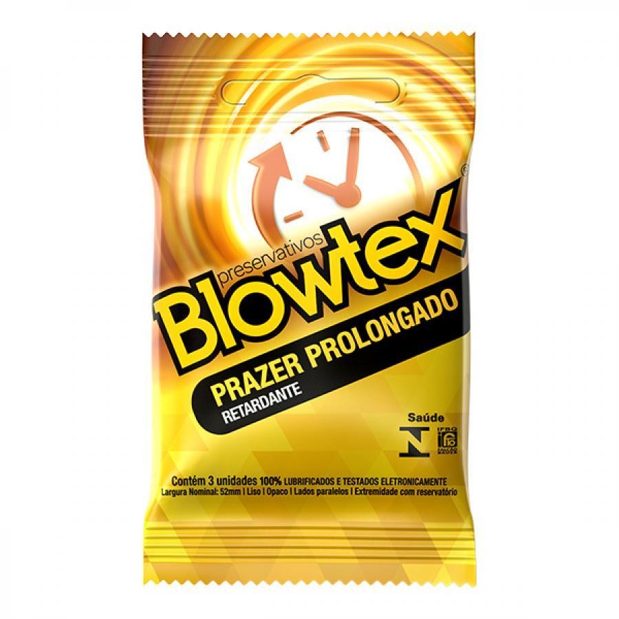 Preservativo Blowtex Prazer Prolongado Com 3 Unidades em Oferta na Shopee