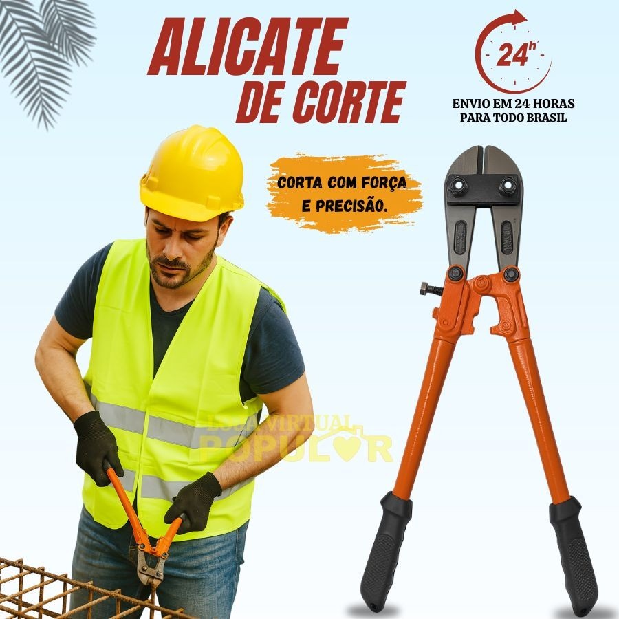 Alicate Corta Vergalhão Cadeado Corrente Ferro 450 Mm 18 POLEGADAS.