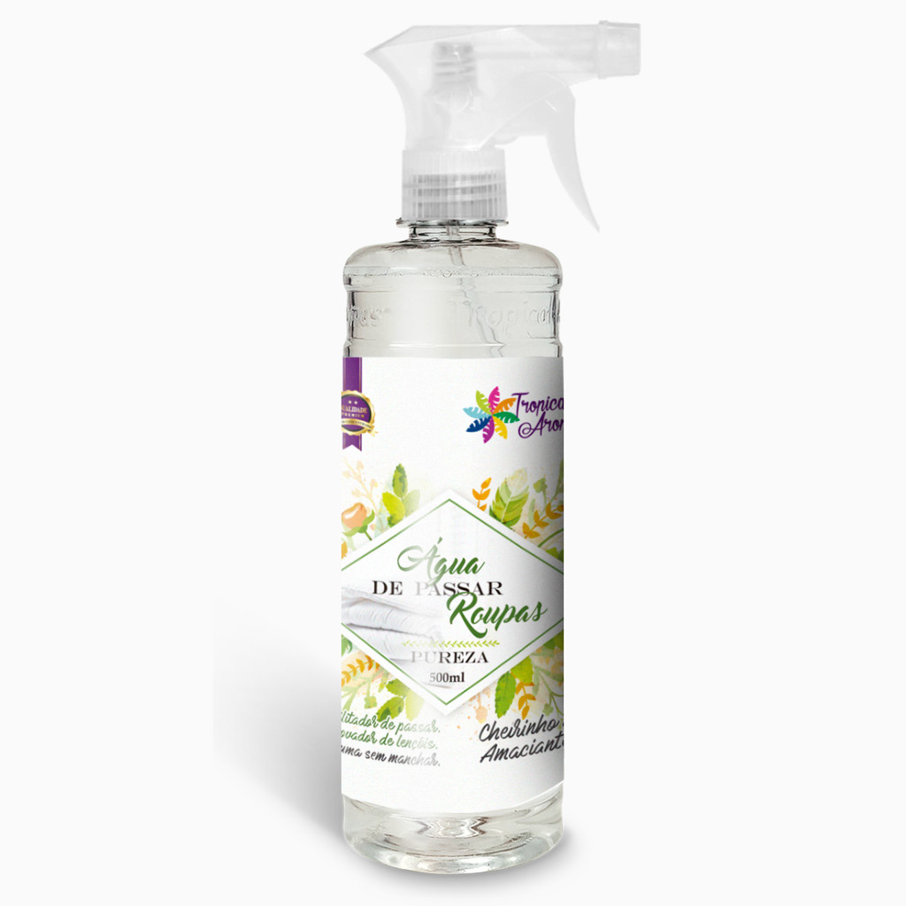 Spray Água de Passar Perfumada Pureza 500ml Tropical Aromas