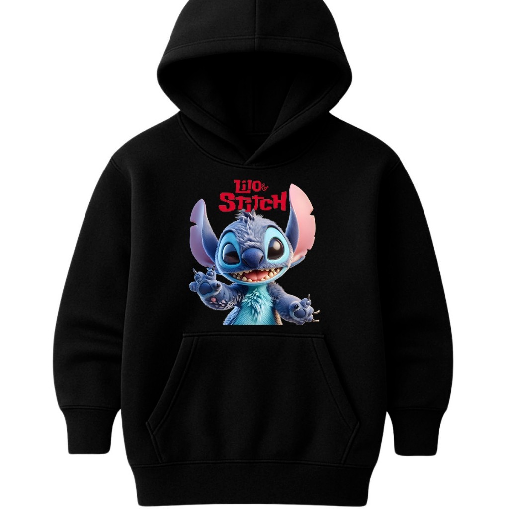 Blusa De Frio Moletom Canguru Lançamento Lilo & Stitch Rosa Angel Filme Novo 2025 Lilo e Stitch Casaco Unissex