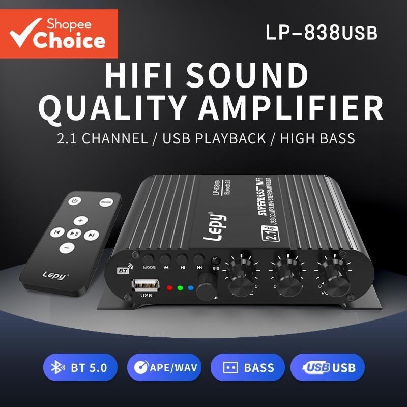 [Shopee Choice] Versão Atualizada Mini Amplificador De Carro Áudio HiFi Sound Cars Amplificadores Domésticos USB Biuetoo