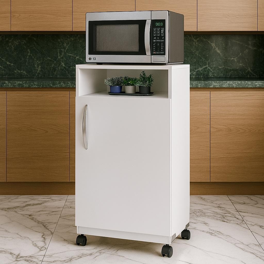 Aparador com Rodízios – Ideal para Botijão de Gás e Organização na Cozinha