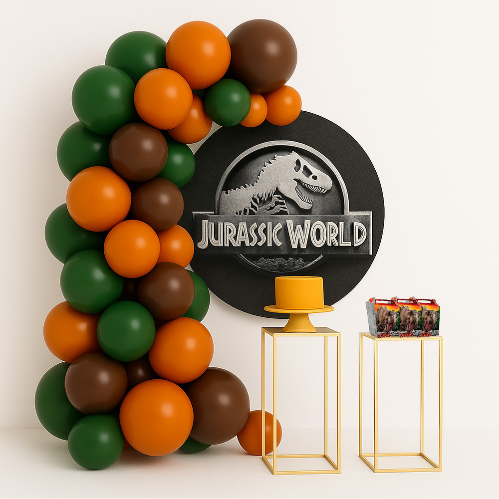 Kit 150 Balões Jurassic World Balão Arco Desconstruído Festa